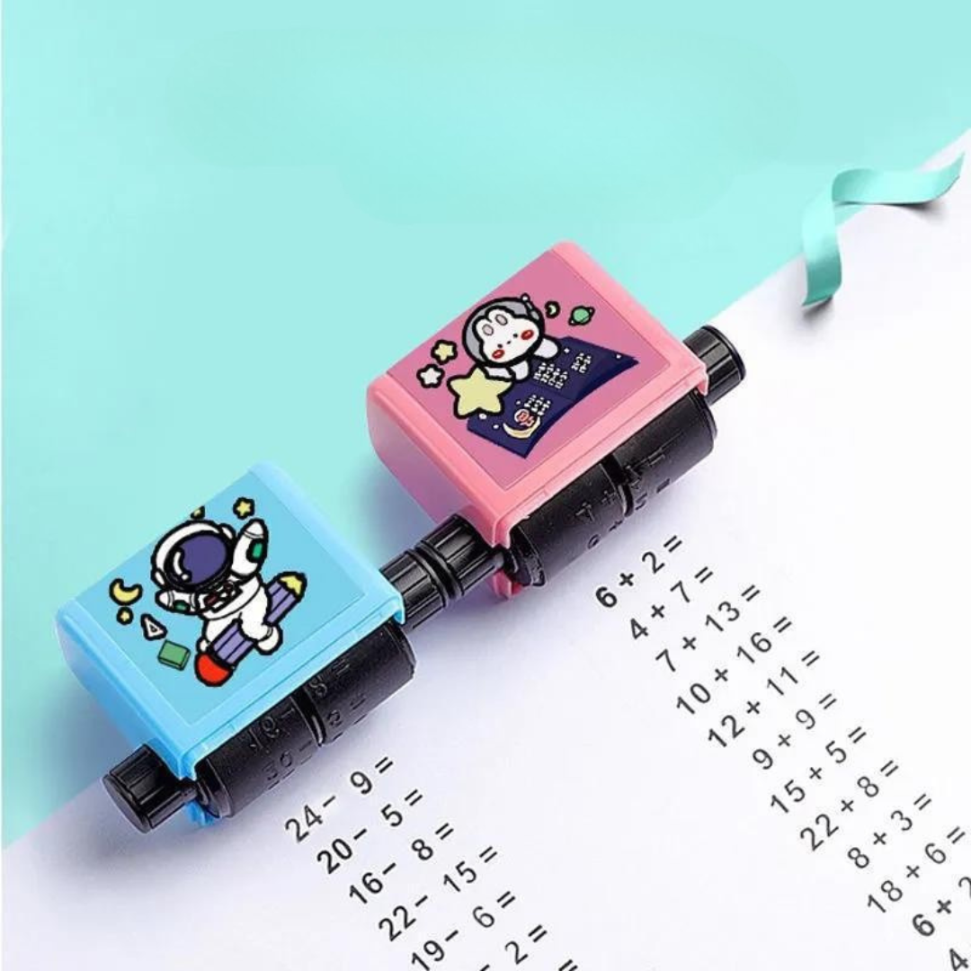 Mathematischer Stempel Roller zum Rechnen Lernen