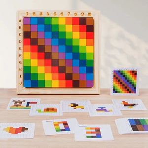 Montessori Farben und Zahlen Bausteine