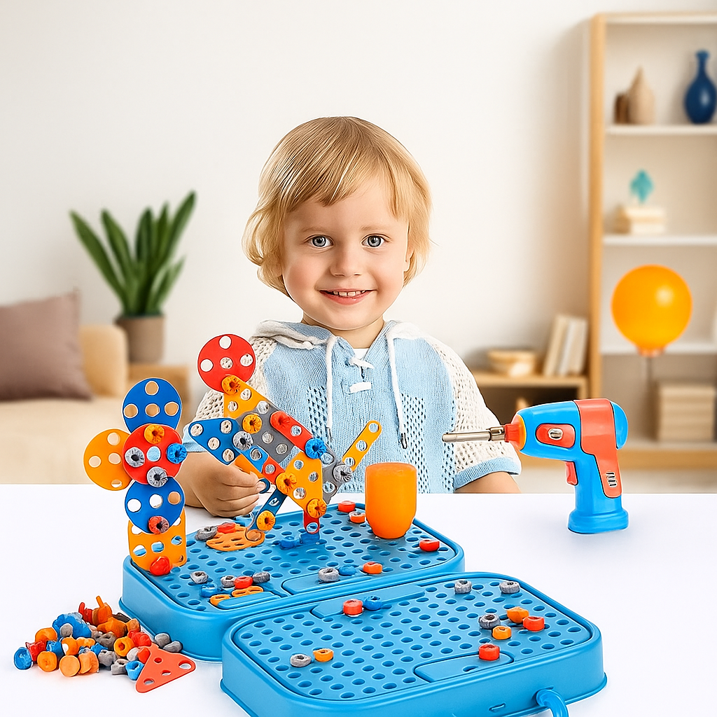 Handwerker Bauset für Kinder im Niedlichen Dino Design