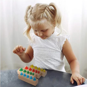 Montessori Farben und Zahlen Lernen Holzspielzeug