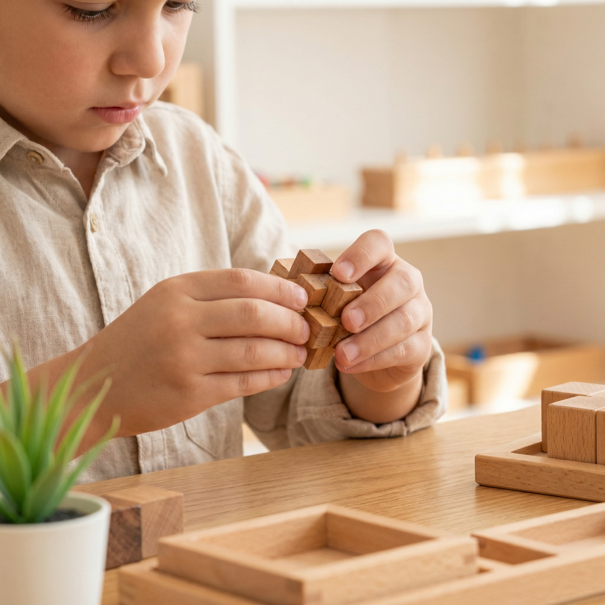 Montessori 3D Holz Lernspiel Puzzle Rätsel