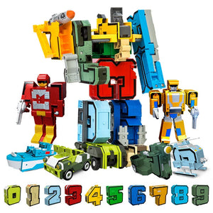 Bau-Action Figur mit Zahlen