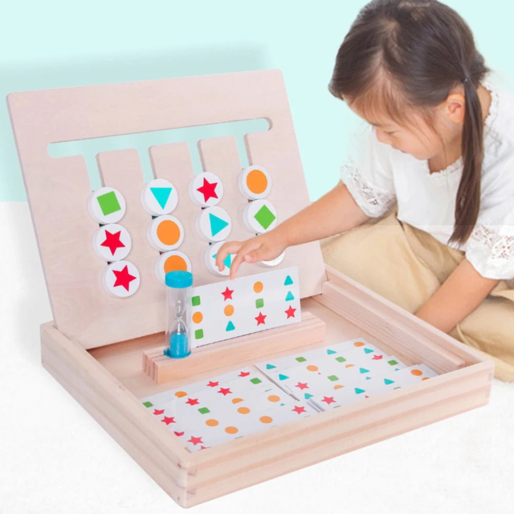 Montessori Formen und Farben Sortierspiel aus Holz