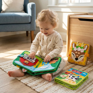 3-Teiliges Montessori Spiel- & Geschichten Lern Buch Set