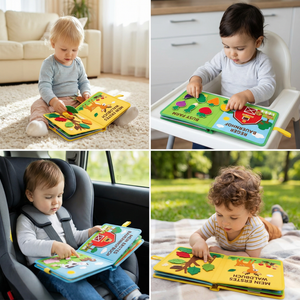 3-Teiliges Montessori Spiel- & Geschichten Lern Buch Set