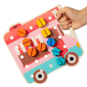 Montessori Farbenschrauben Bärenplatte für Kleine Handwerker