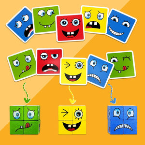 Gesichts Puzzle Würfel Spiel