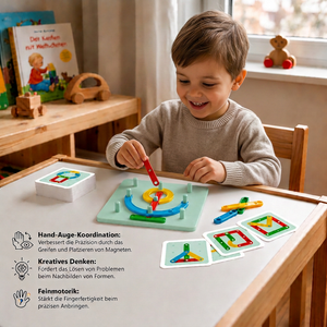 Lernspiel-Bausatz mit magnetischen Buchstaben und Zahlen