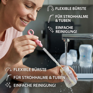 Flexible Strohhalm-Reinigungsbürste – Langer Schlauchreiniger für Flaschen, Schnuller & Trinkbecher