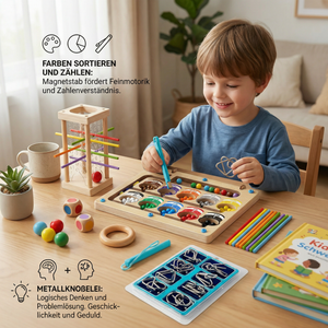 3-Teiliges Montessori Spiel- & Entwicklungs Rätselset für Kinder