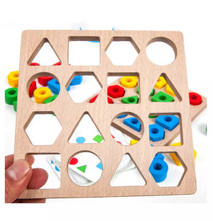 Holz - Spiel zur Förderung der Hand-Augen-Koordination – Formen lernen