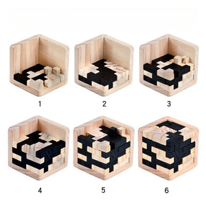 Kinder Tetris Spiel und Lernwürfel aus Holz