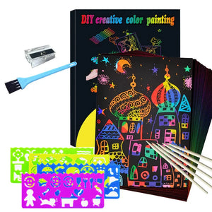 Kratzkunst Regenbogenkarten