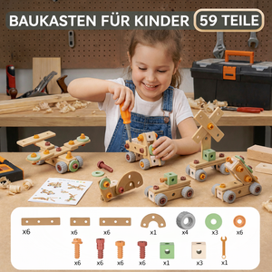 Kinder Werkzeug-Set zum Schrauben & Bauen – Lernspiel mit Zubehör