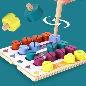 Kreatives Schraub-Puzzle-Brett | Feinmotorik spielerisch fördern