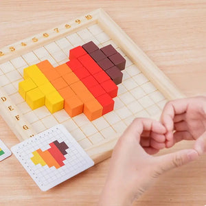 Montessori Farben und Zahlen Bausteine