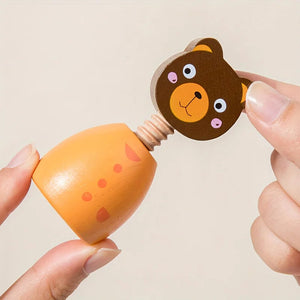 Montessori Schraubfiguren Spiel aus Holz
