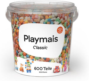 Playmais Classic 600 Pieces | Craft Set | Natural Toy | Includes Sponge & Craft Knife | Vegan, Responsible & Safe for Children & Environment | from 3 Years