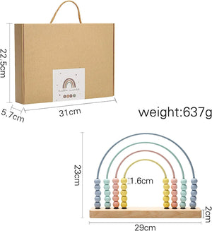 Regenbogen-Holz-Abakus
