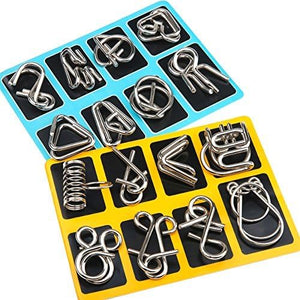 Metall Gehirn Teaser Ring Set