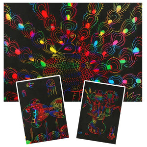 Kratzkunst Regenbogenkarten