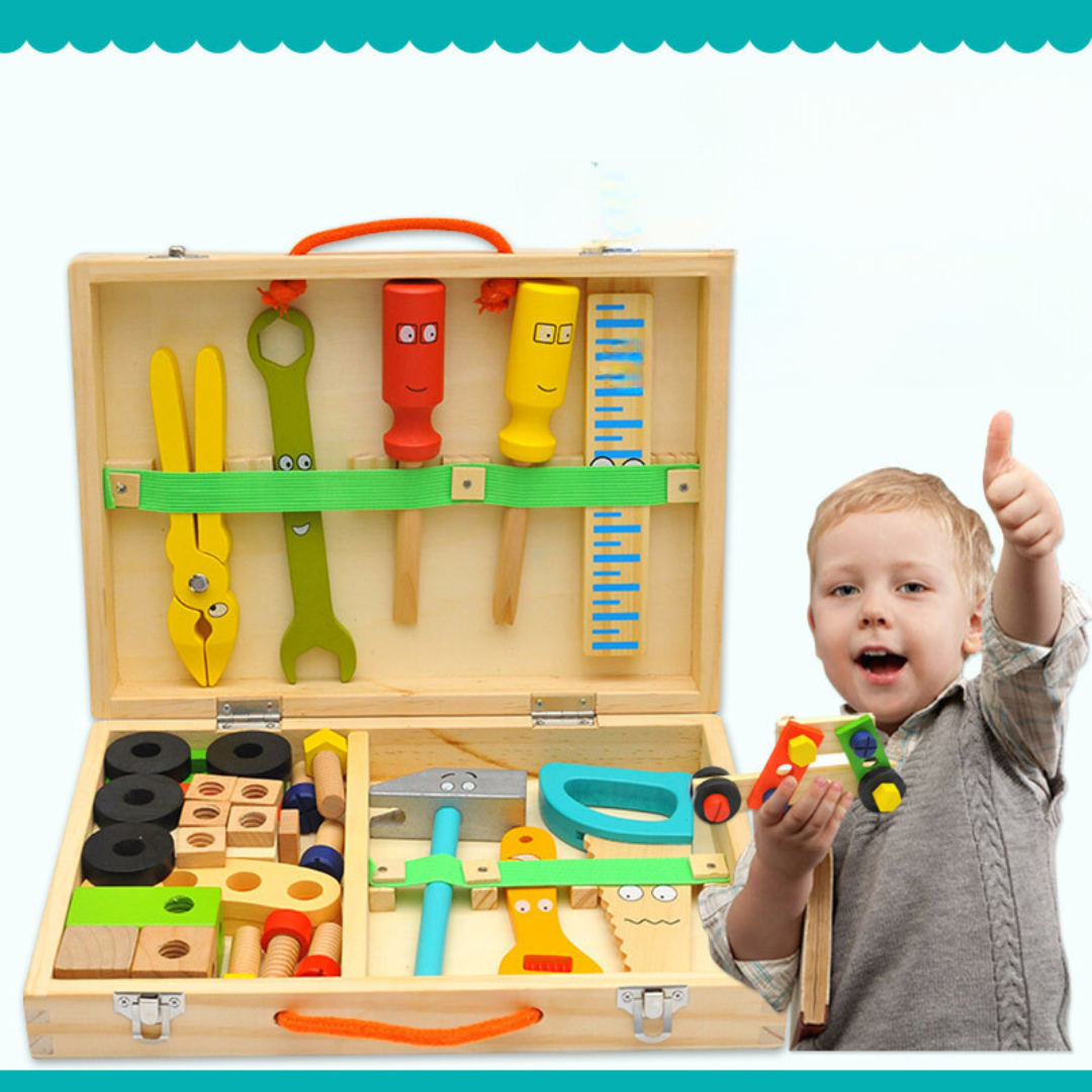WoodyBox - Montessori Holz-Werkzeugkasten