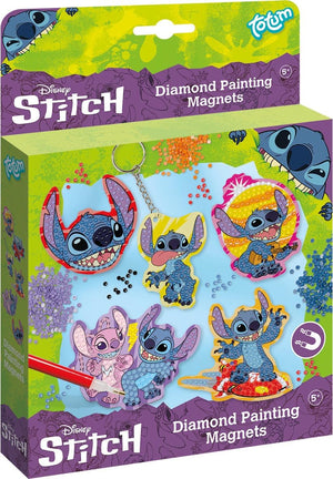 Totum Disney Stitch Diamond Painting Set - 6 Magnets for Crafts for Kids