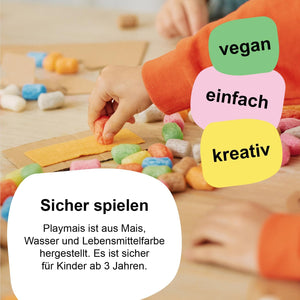 Playmais Classic 600 Pieces | Craft Set | Natural Toy | Includes Sponge & Craft Knife | Vegan, Responsible & Safe for Children & Environment | from 3 Years