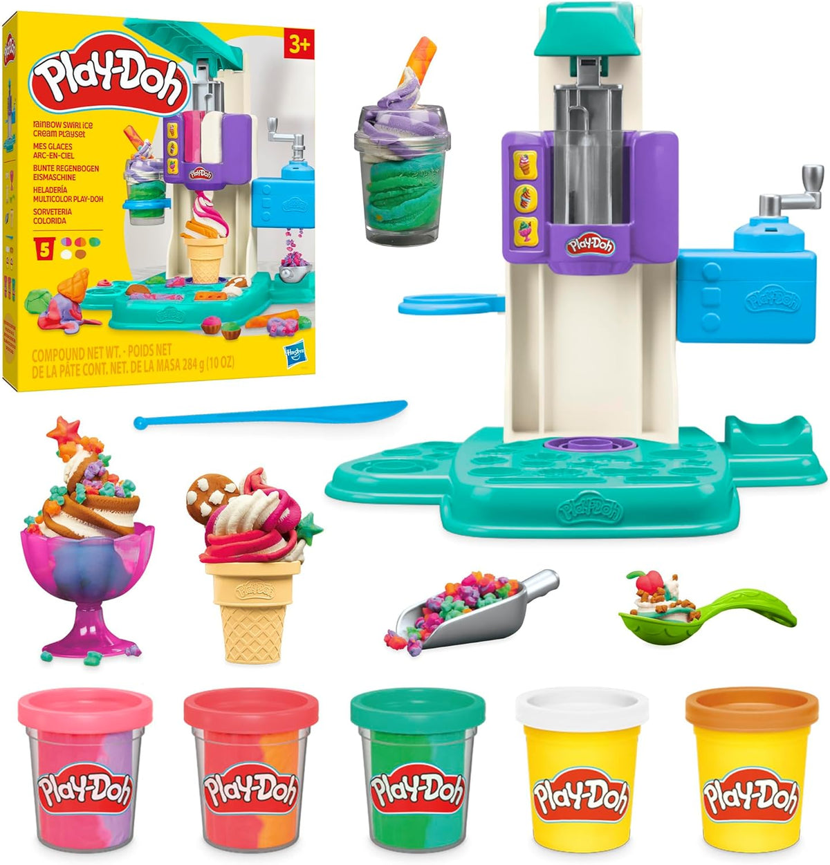 PLAY-DOH RAINBOW SWIRL ICE CREAM PLAYSET
