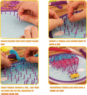 String Art Bastelset – Farbenfrohe Kreationen mit Schnur