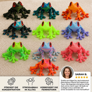 3D-gedruckte magnetische flexible Frosch-Fidget-Spielzeug