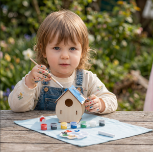 Buntes Vogelhaus Bastel- & Malset für Kinder