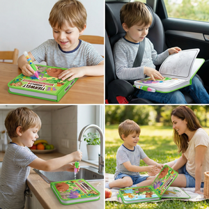 Magisches Wasser-Malbuch – Wiederverwendbares Kleckerfreies Malbuch für Kinder