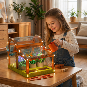 Kinder-Gewächshaus aus Acryl – Indoor Pflanzset für spielerisches Lernen & Pflanzenzucht