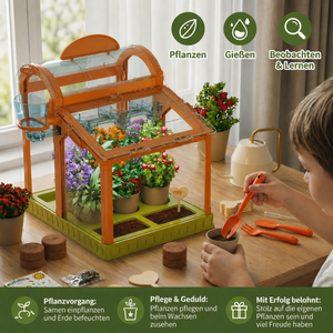 Kinder-Gewächshaus aus Acryl – Indoor Pflanzset für spielerisches Lernen & Pflanzenzucht