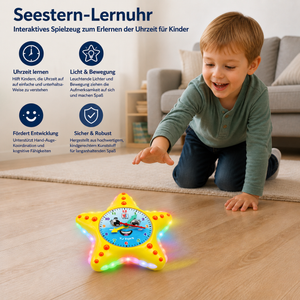 Seestern-Lernuhr – Interaktives Spielzeug zum Erlernen der Uhrzeit für Kinder