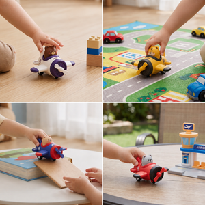 Press-&-Go Tierflugzeug- & LKW-Spielzeug für Kinder