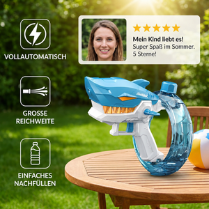 Elektrische Hai-Wasserpistole für Kinder – Vollautomatischer Wasserspaß für heiße Sommertage
