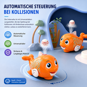 Interaktives schwebendes Fischspielzeug mit Ball, Licht & Musik