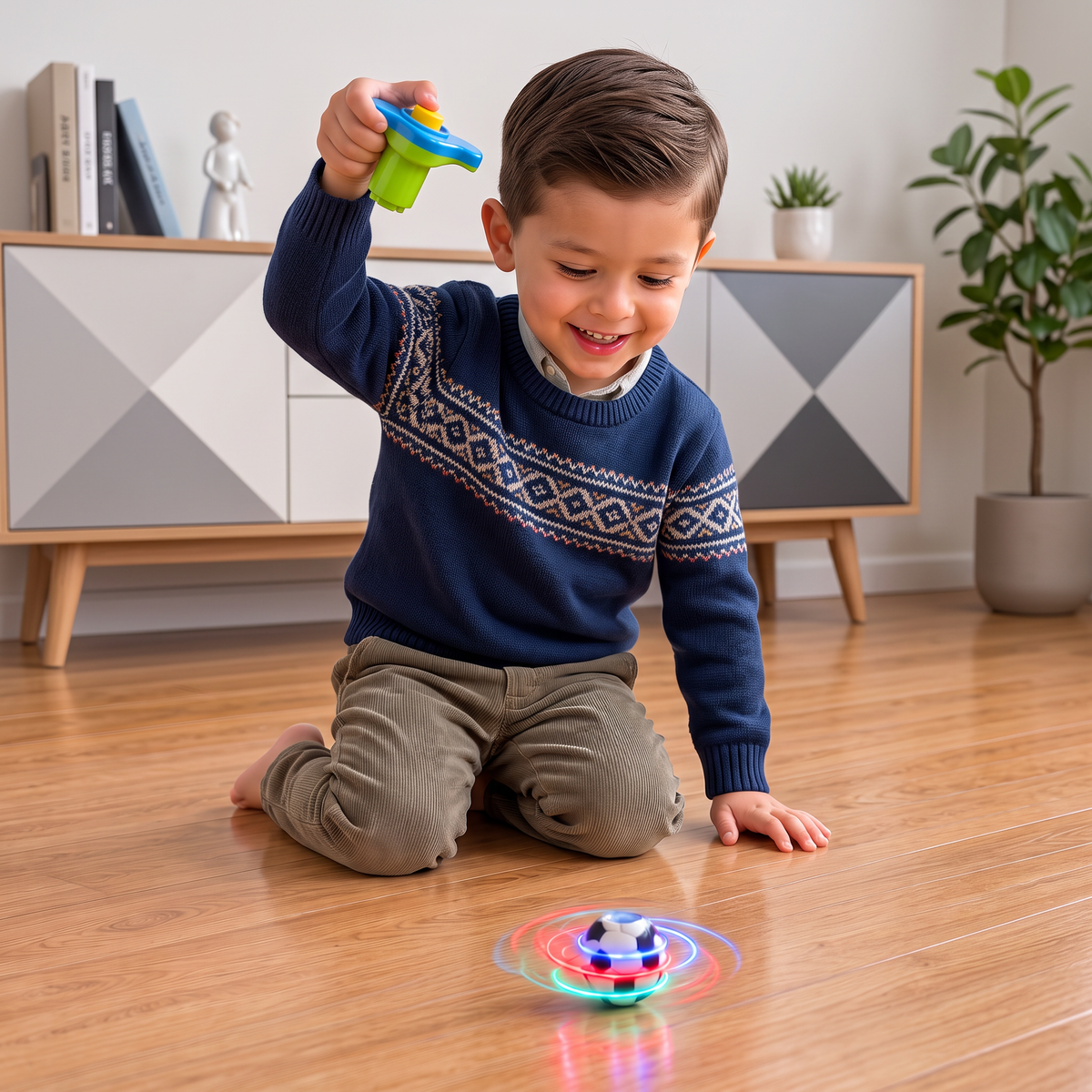 Interaktiver leuchtender Musikkreisel für Kinder
