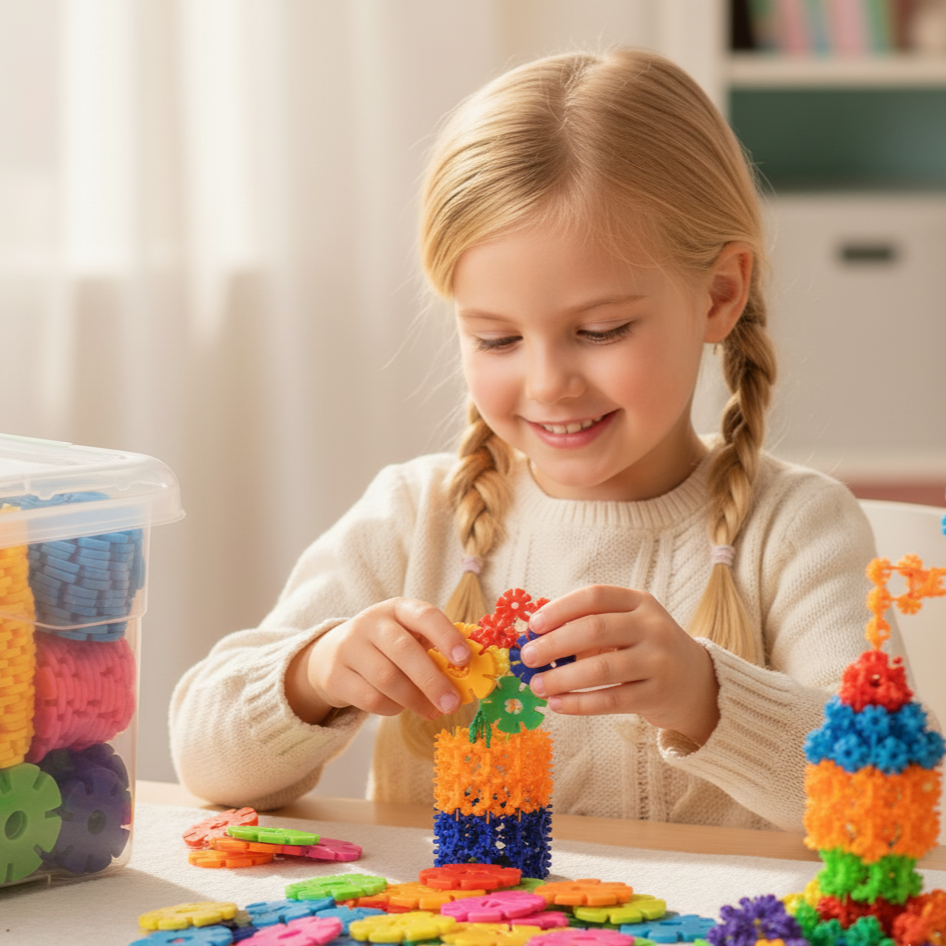 Flockenförmige Montessori Spielbausteine
