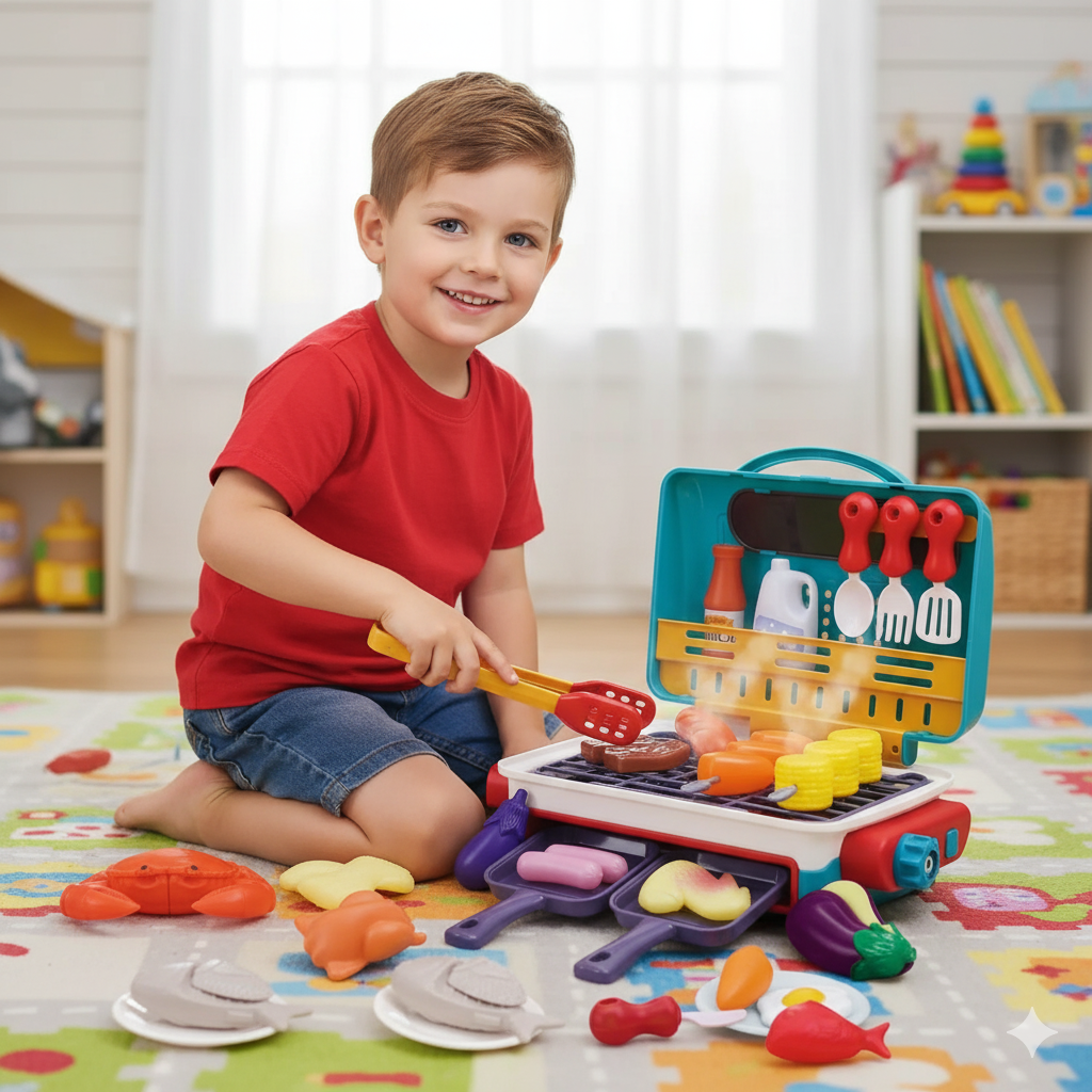 Mein erster BBQ-Grill – Kinderküche mit Rauch-Effekt und farbwechselnden Lebensmittel