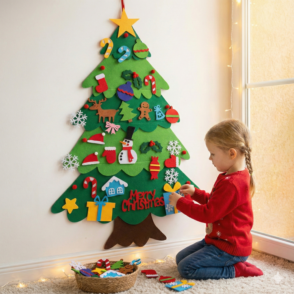 Montessori Filz Weihnachtsbaum