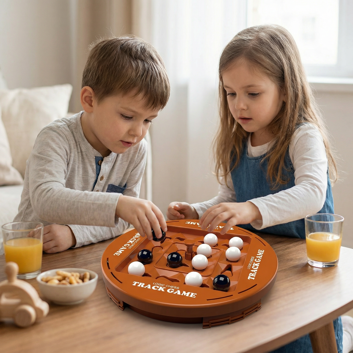Drehbares Logik-Schachspiel – 4-Gewinnt-Strategie & Denkspiel für Kinder & Familie