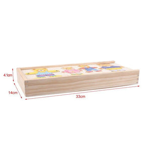 Niedliches Bären Kleidungs Holzpuzzle
