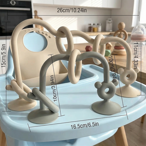 Silikon Motorik-Spielzeug für Babys – Saugnapf Lernspiel für Tisch & Hochstuhl