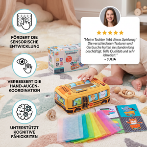 Montessori Zauber-Taschentuchbox – Sensorisches Lernspielzeug für Babys