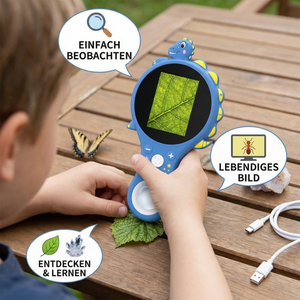 Kinder Video-Mikroskop mit Bildschirm – Mobiles Forschungsgerät für kleine Entdecker
