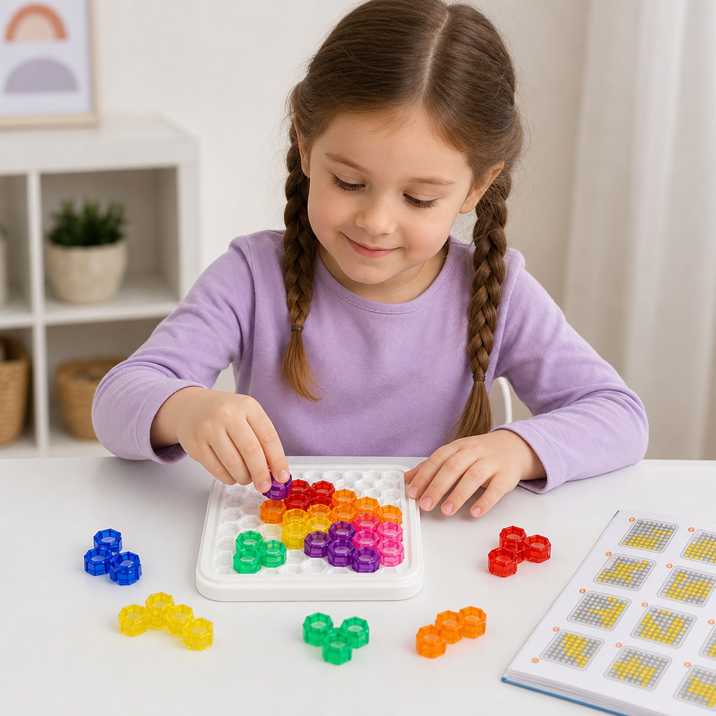 Regenbogen-Perlen-Puzzlebrett – Logik- & Problemlösungsspiel