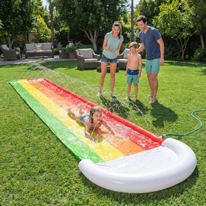 Regenbogen Wasserrutsche – Aufblasbare Outdoor Rutsche für Kinder & Familie